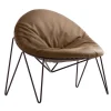 Poltrona lounge Sen-Su con cuscino in pelle