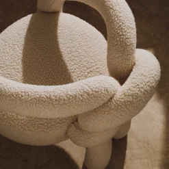 Poltrona Lounge Shibari in Tessuto Bianco di Studiopepe