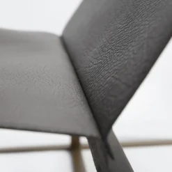 Poltrona lounge Strand in pelle e metallo galvanizzato