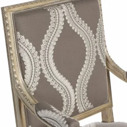 Poltrona Luigi XVI Style beige e grigia