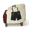 Poltrona Luna Canadese in pelle con schienale bianco