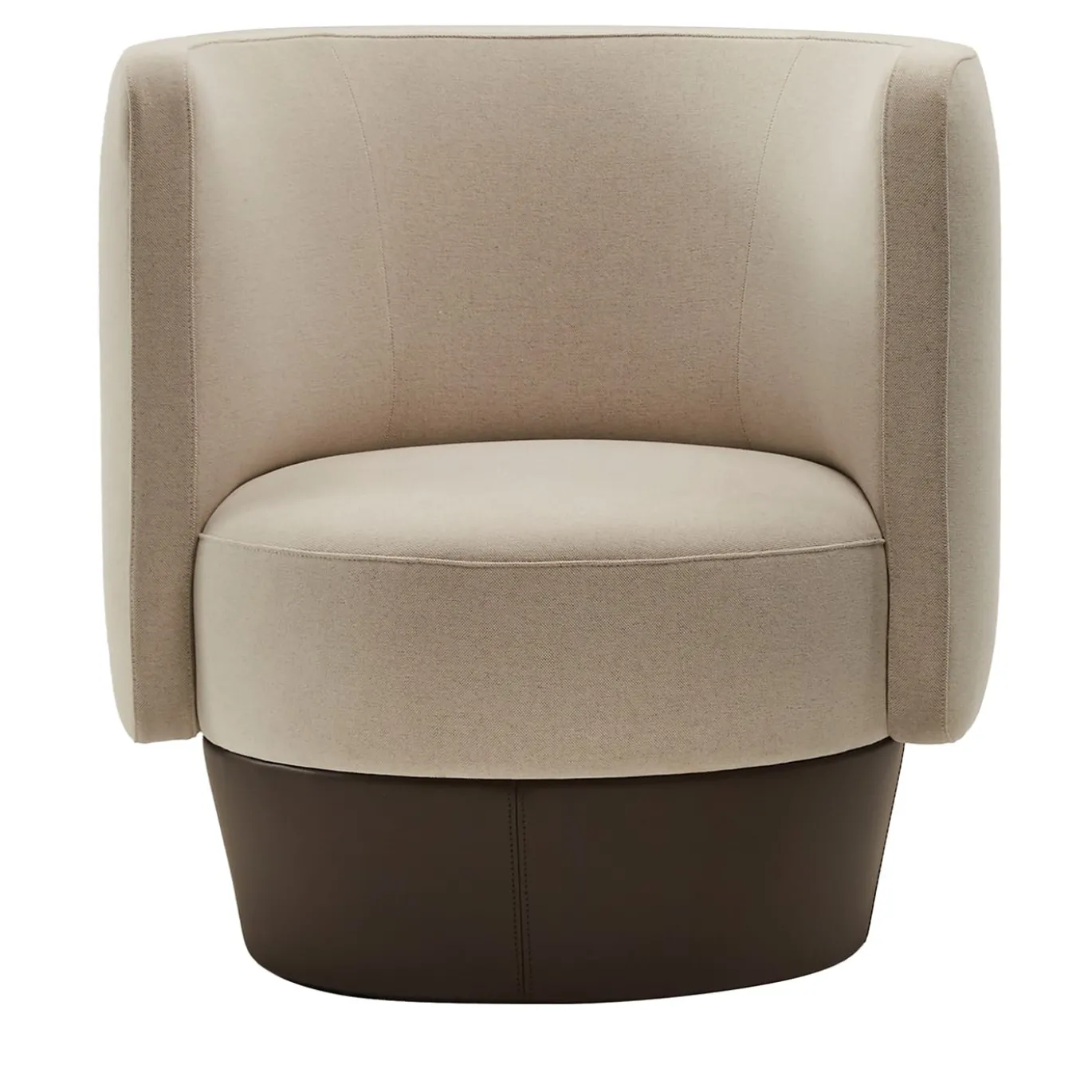 Poltrona Margot in pelle beige