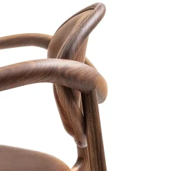 Poltrona Marlena in Pelle e Legno