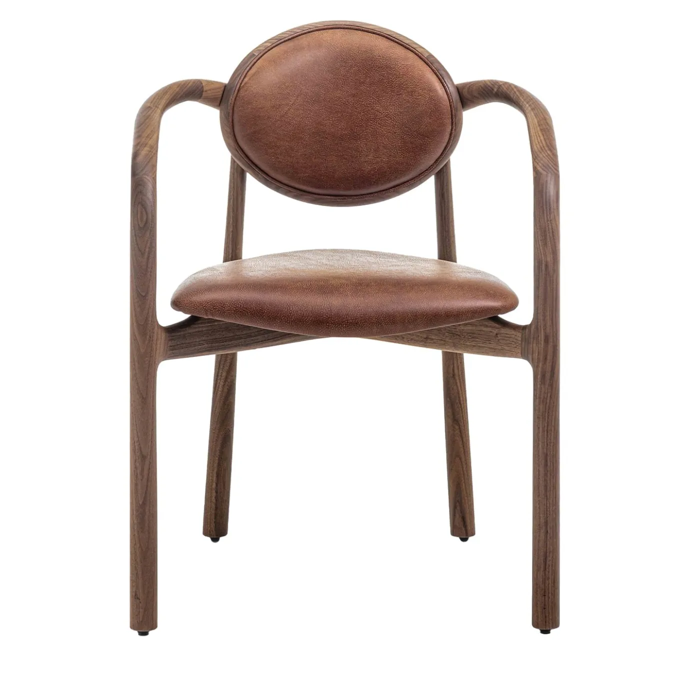 Poltrona Marlena in Pelle e Legno