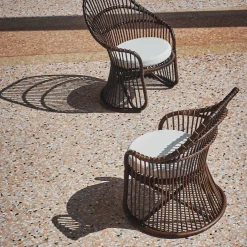 Poltrona Martingala Barrique in rattan di Marco Zanuso