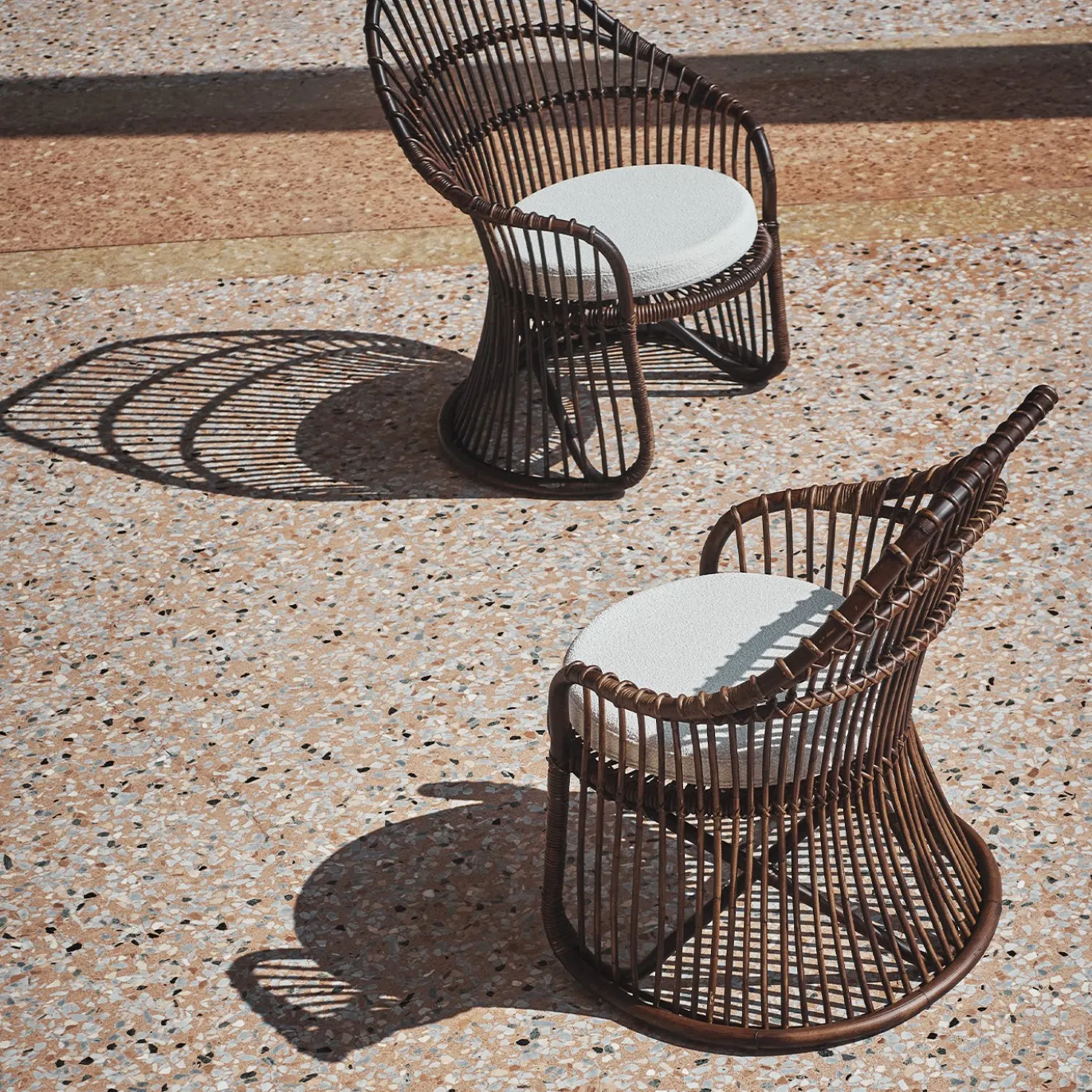 Poltrona Martingala Barrique in rattan di Marco Zanuso