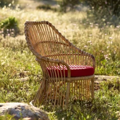 Poltrona Martingala in rattan naturale di Marco Zanuso