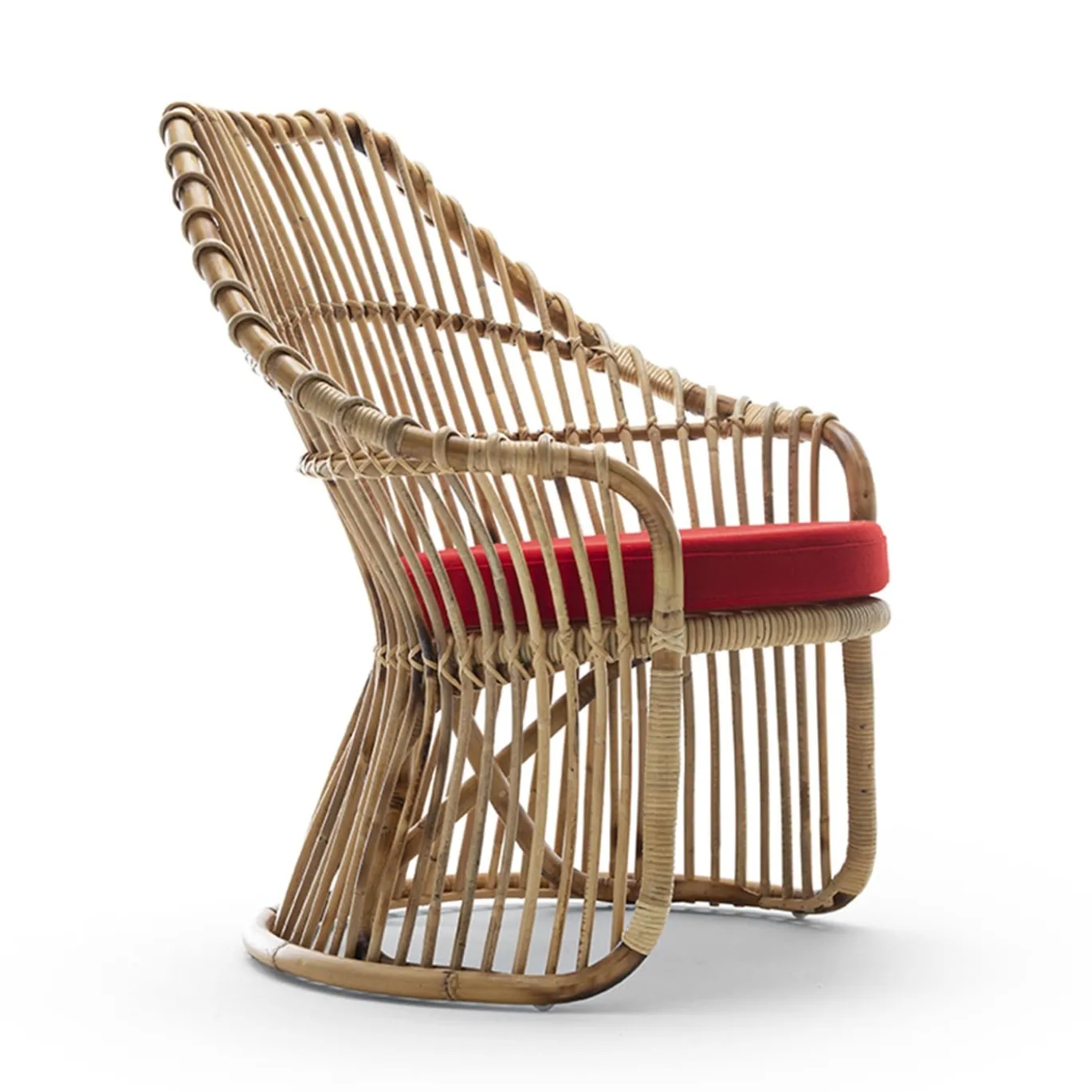 Poltrona Martingala in rattan naturale di Marco Zanuso