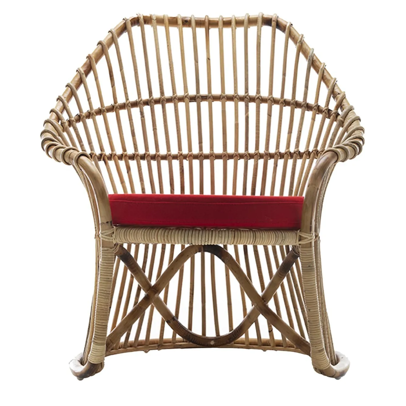 Poltrona Martingala in rattan naturale di Marco Zanuso