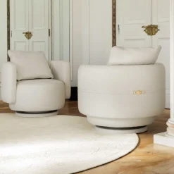 Poltrona Medusa'95 in Pelle Bianca