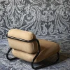 Poltrona Modernista in pelle arancione