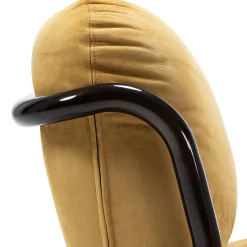 Poltrona Modernista in pelle arancione