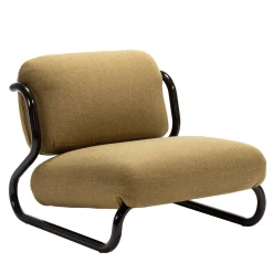 Poltrona Modernista in Tessuto Beige