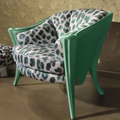 Poltrona Opus Animalier Verde Di Carlo Rampazzi