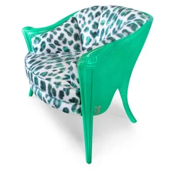 Poltrona Opus Animalier Verde Di Carlo Rampazzi