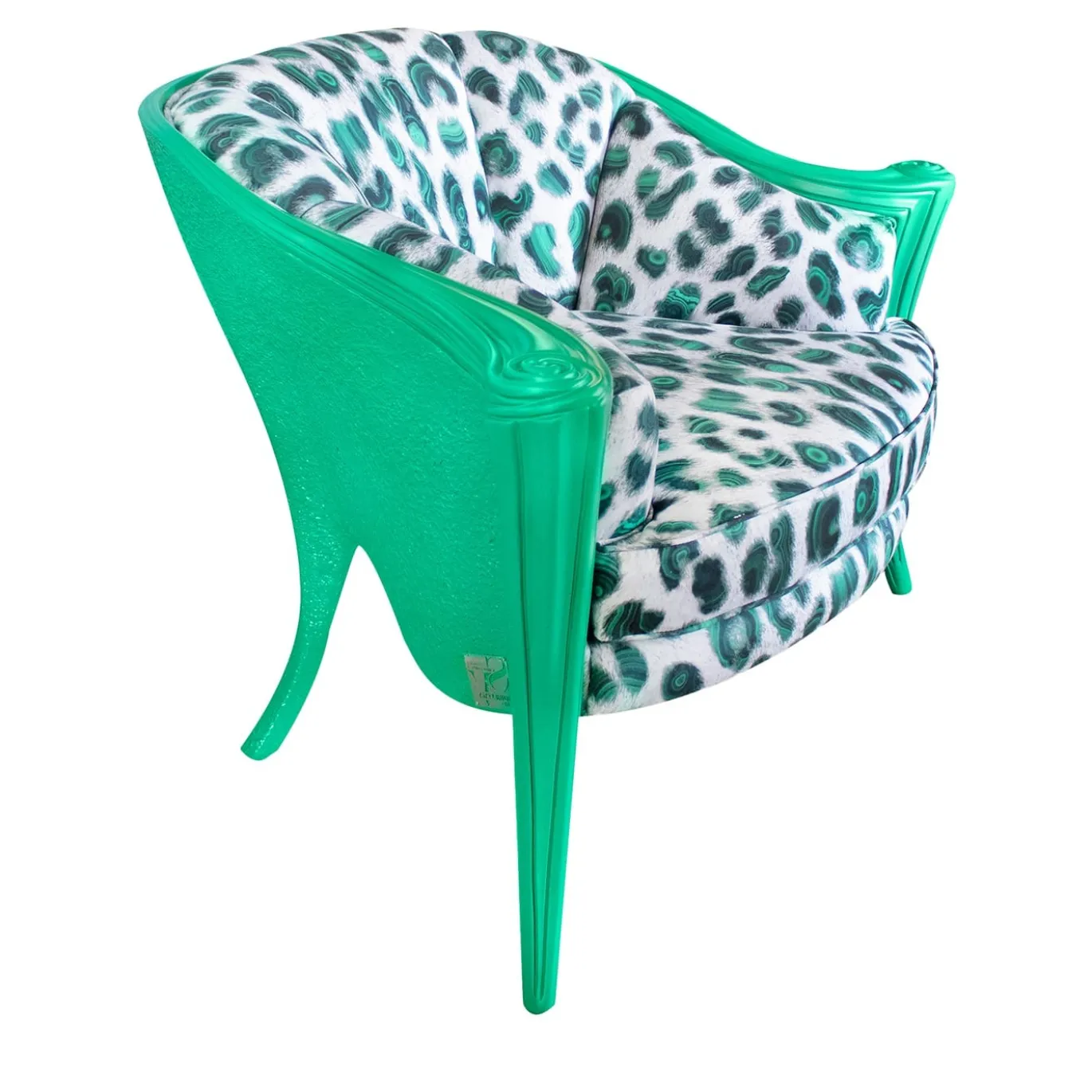 Poltrona Opus Animalier Verde Di Carlo Rampazzi