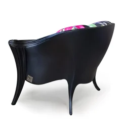 Poltrona Opus laccata e Black Flower Di Carlo Rampazzi