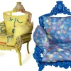 Poltrona Ornamentale Agata Blu