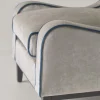 Poltrona Paris in velluto grigio