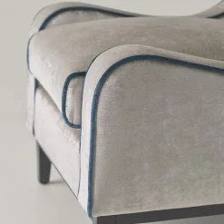 Poltrona Paris in velluto grigio