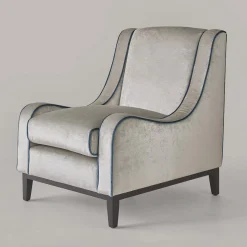Poltrona Paris in velluto grigio