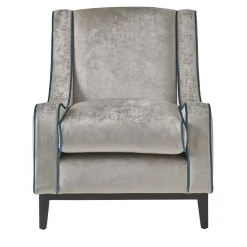 Poltrona Paris in velluto grigio