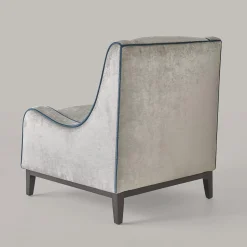Poltrona Paris in velluto grigio