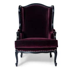 Poltrona Pauline in velluto bordeaux