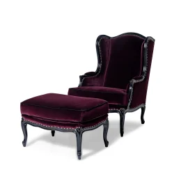Poltrona Pauline in velluto bordeaux