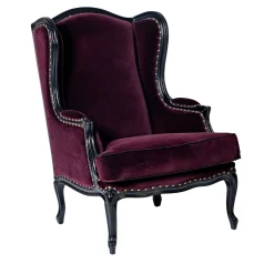 Poltrona Pauline in velluto bordeaux