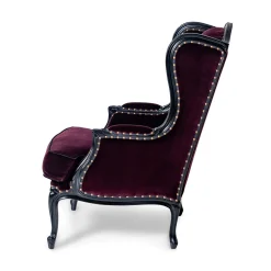 Poltrona Pauline in velluto bordeaux