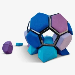 Poltrona Quartz Bio in Cotone Blu di CRTL Zak e Davide Barzaghi