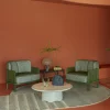 Poltrona Raquette 180 in frassino tinto verde di Cristina Celesti