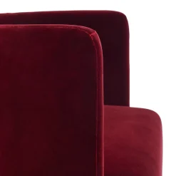 Poltrona Riviera in velluto rosso