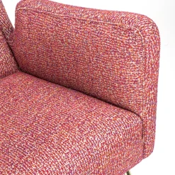 Poltrona Rosa Drama Queen con Gambe in Ottone