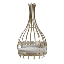 Poltrona Soul Nest in ottone dorato