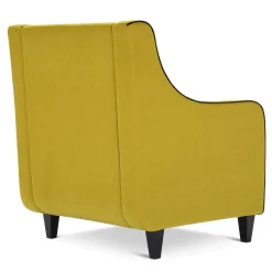 Poltrona St104 gialla con piping a contrasto