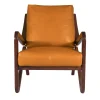 Poltrona Taylor Imbottita in Pelle Arancione