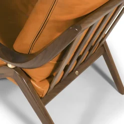 Poltrona Taylor Imbottita in Pelle Arancione