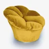 Poltrona Twelve Round in velluto oro terra
