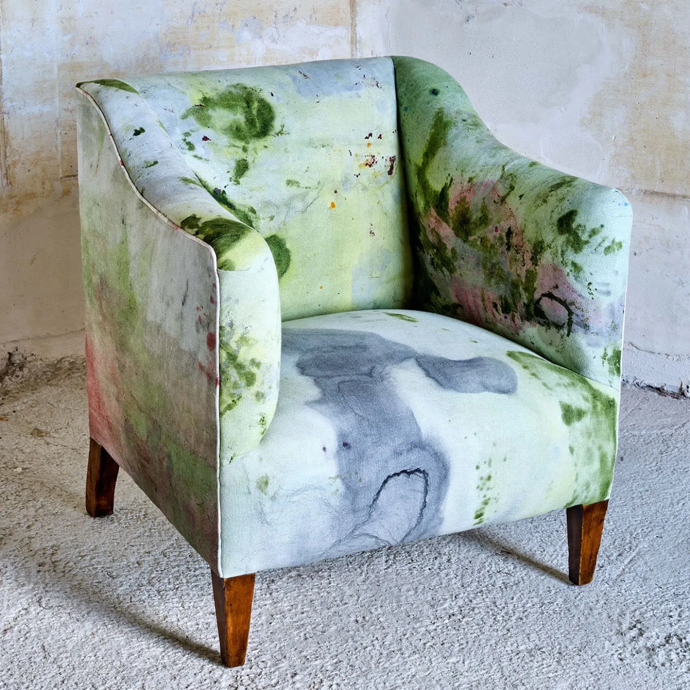 Poltrona Verde e Grigia Collezione Bisanzio