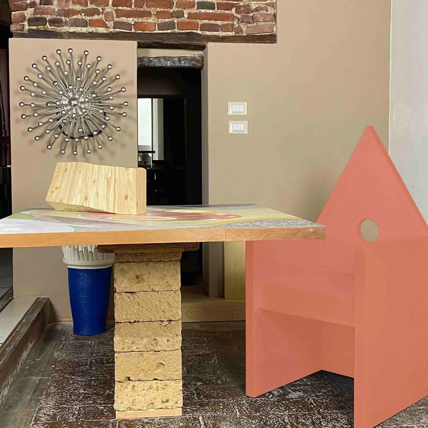 Poltrona Vescovina Orange di Lanfranco Benvenuti