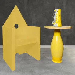 Poltrona Vescovina Yellow di Lanfranco Benvenuti