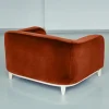 Poltrona Zeno Eco In Velluto Arancione E Marrone Di Brian Sironi