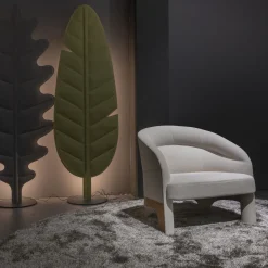 Poltroncina Adelaide in pelle Cuoietto grigia