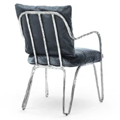 Poltroncina Bassa Moonlight argento e blu