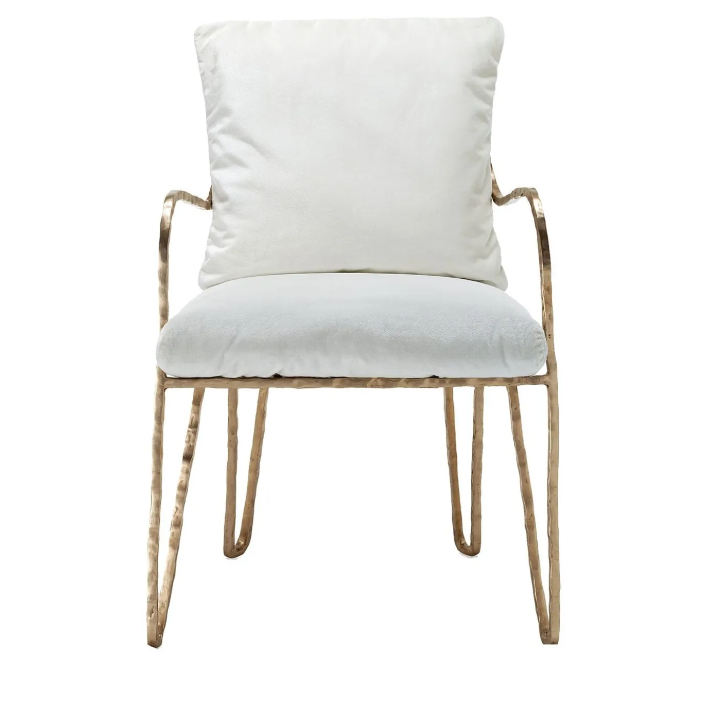 Poltroncina Bassa Moonlight bianca e oro