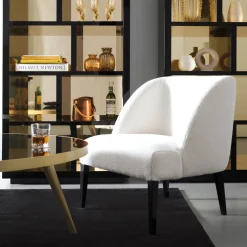 Poltroncina Colette Tea in Tessuto Bianco