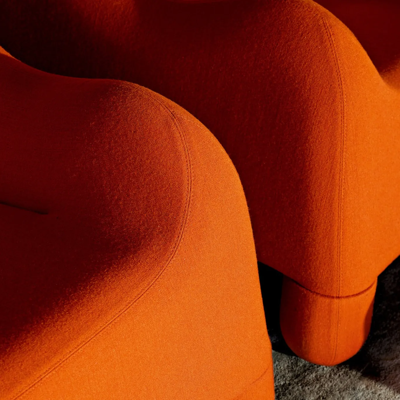 Poltroncina Gomma Arancione di De Pas, D'Urbino, Lomazzi