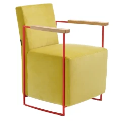 Poltroncina Gotham Small in velluto giallo